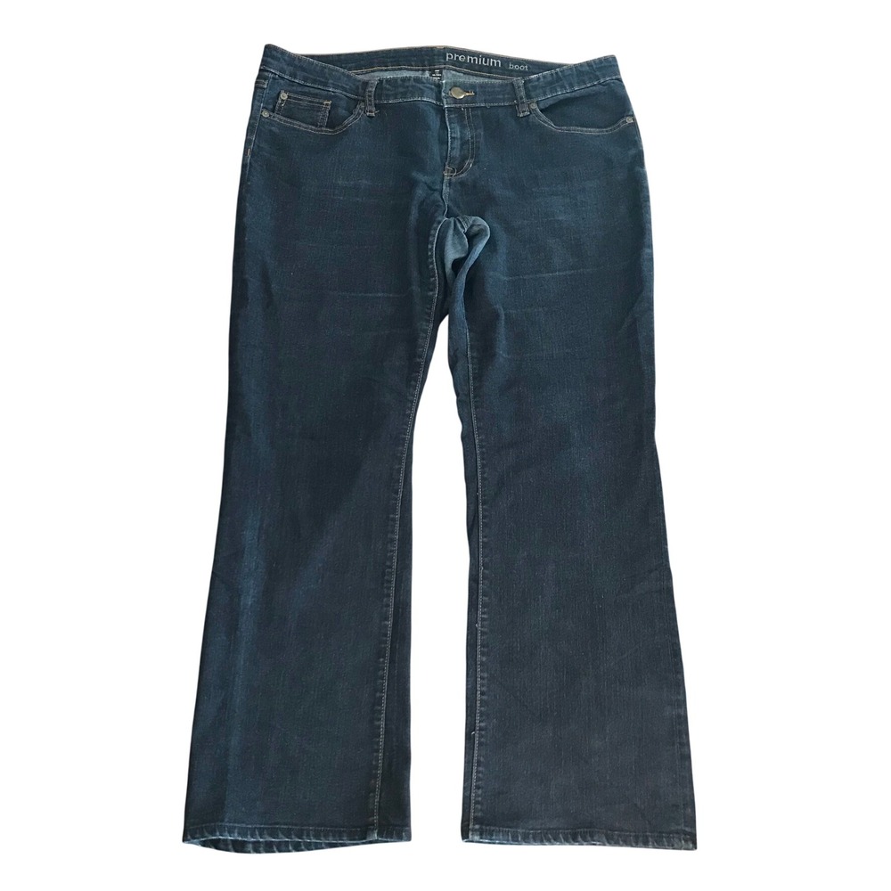 Gap Premium Bootcut Jeans Womens 14/32A Dark Wash Stretch Denim 4150